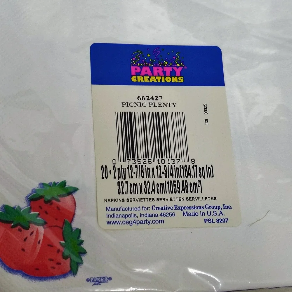 Party‎ Creations & Party Express Fruit Watermelon Strawberry Napkins Value Pack